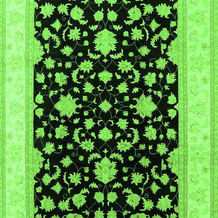 Oriental Green Traditional Rug, urb984grn