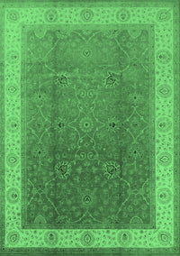 Oriental Emerald Green Traditional Rug, urb985emgrn