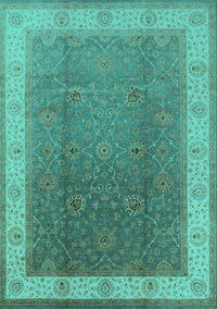 Oriental Turquoise Traditional Rug, urb985turq