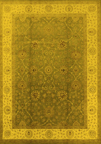 Oriental Yellow Traditional Rug, urb985yw