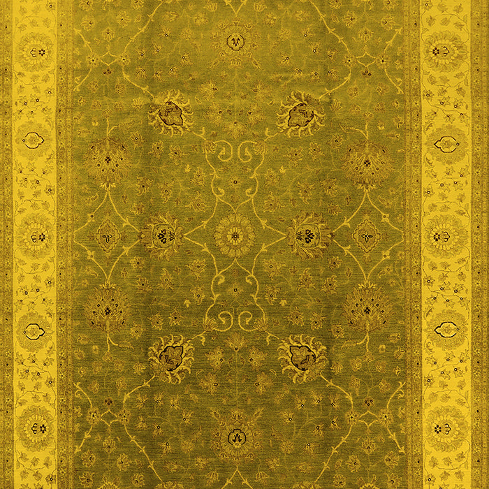 Oriental Yellow Traditional Rug, urb985yw