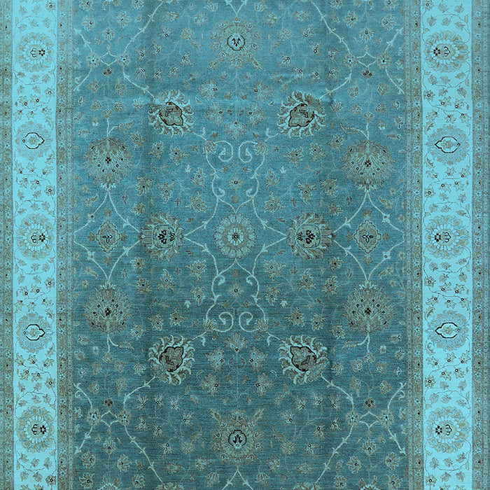 Oriental Light Blue Traditional Rug, urb985lblu