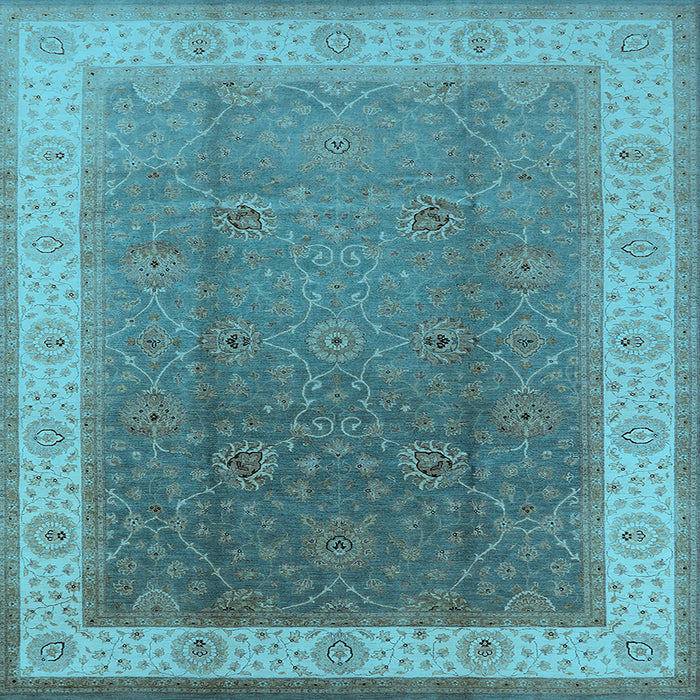 Square Oriental Light Blue Traditional Rug, urb985lblu