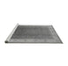 Sideview of Machine Washable Oriental Gray Traditional Rug, wshurb985gry