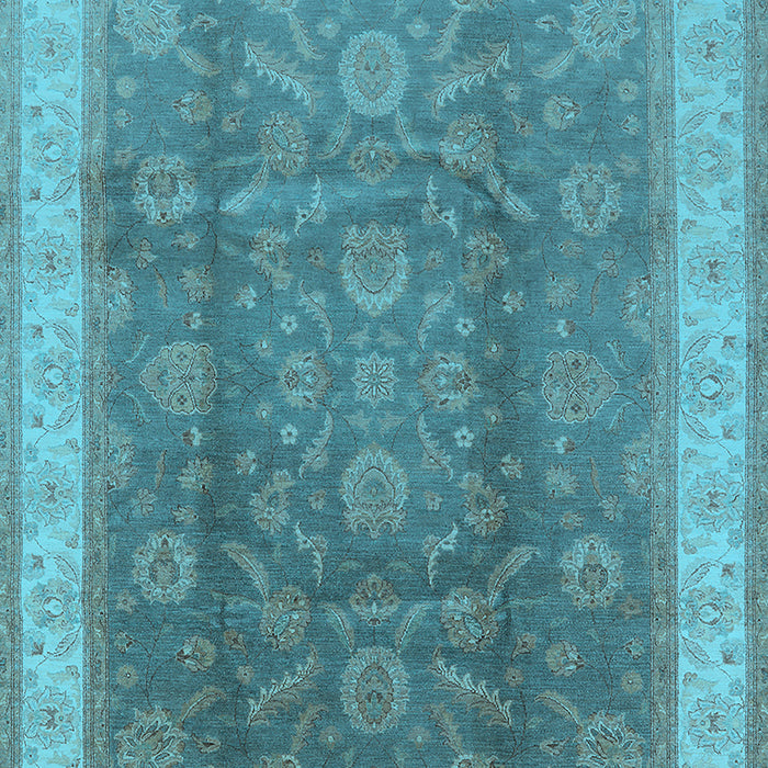 Oriental Light Blue Traditional Rug, urb986lblu