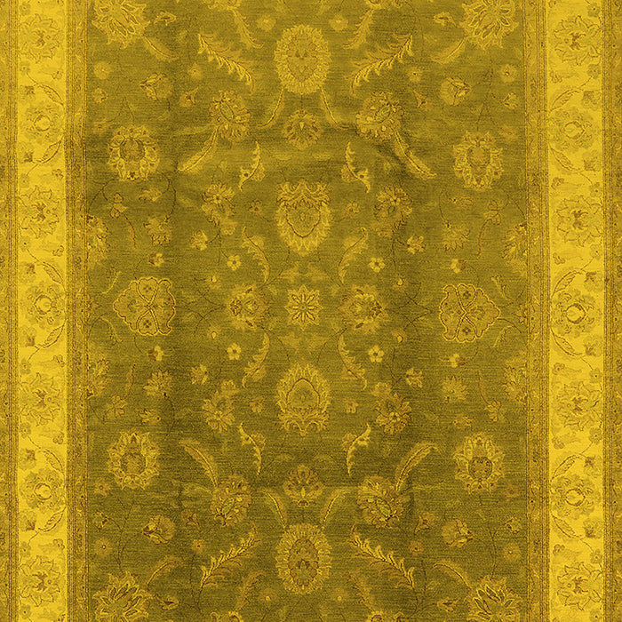 Oriental Yellow Traditional Rug, urb986yw