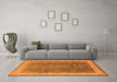 Machine Washable Oriental Orange Traditional Area Rugs in a Living Room, wshurb986org