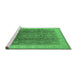 Sideview of Machine Washable Oriental Emerald Green Traditional Area Rugs, wshurb986emgrn