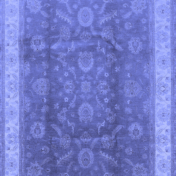 Machine Washable Oriental Blue Traditional Rug, wshurb986blu