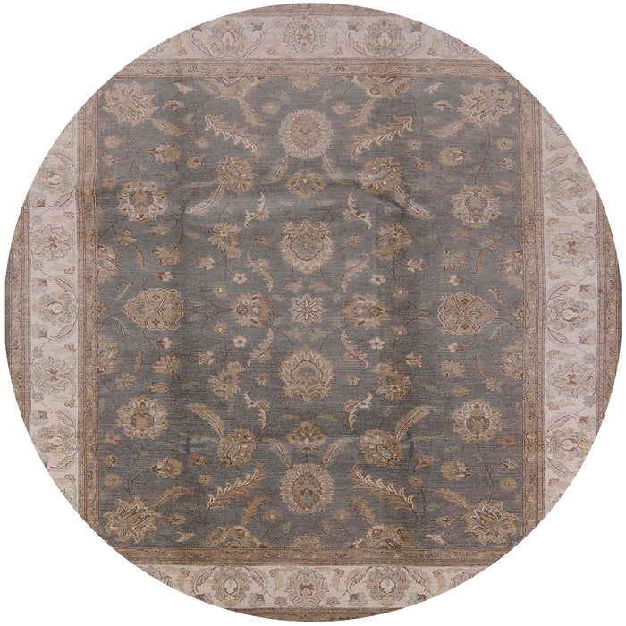 Round Machine Washable Industrial Modern Puce Purple Rug, wshurb986