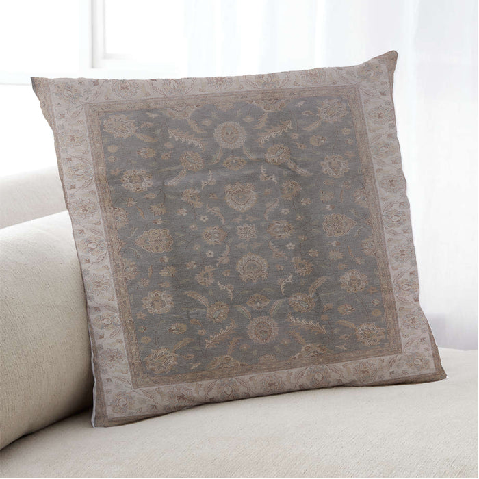 Lifestyle Image of Mid-Century Modern Urban Square Puce Purple Throw Pillow, 18 inch by 18 inch, pwurb986