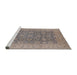 Sideview of Machine Washable Industrial Modern Rose Dust Purple Rug, wshurb987