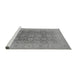 Sideview of Machine Washable Oriental Gray Traditional Rug, wshurb987gry