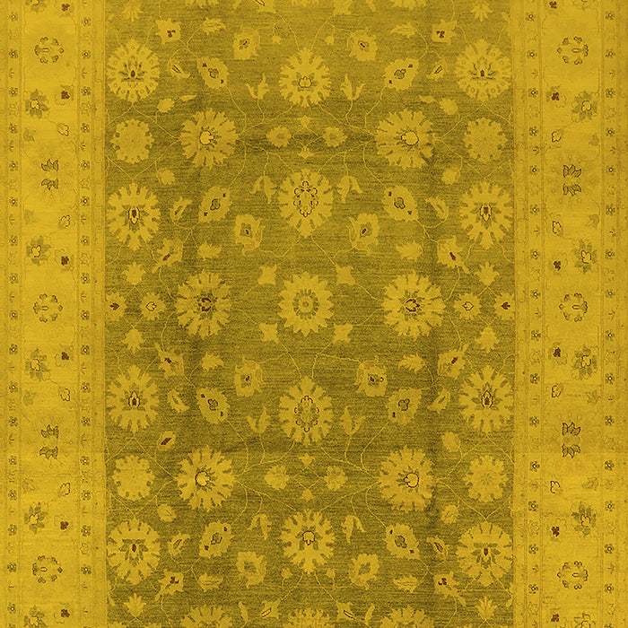 Oriental Yellow Traditional Rug, urb987yw