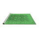 Sideview of Machine Washable Oriental Emerald Green Traditional Area Rugs, wshurb987emgrn