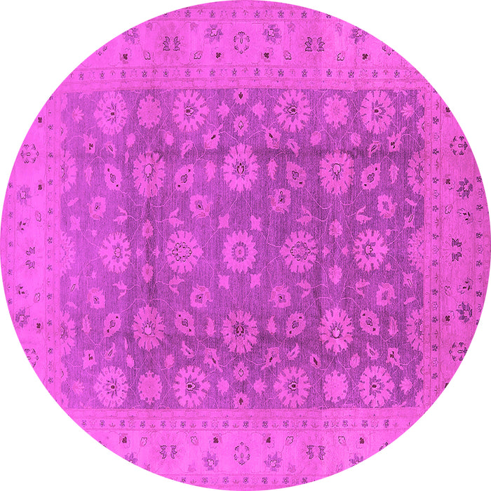 Round Oriental Pink Traditional Rug, urb987pnk