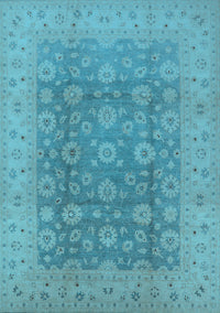 Oriental Light Blue Traditional Rug, urb987lblu