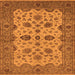 Square Oriental Orange Traditional Rug, urb988org