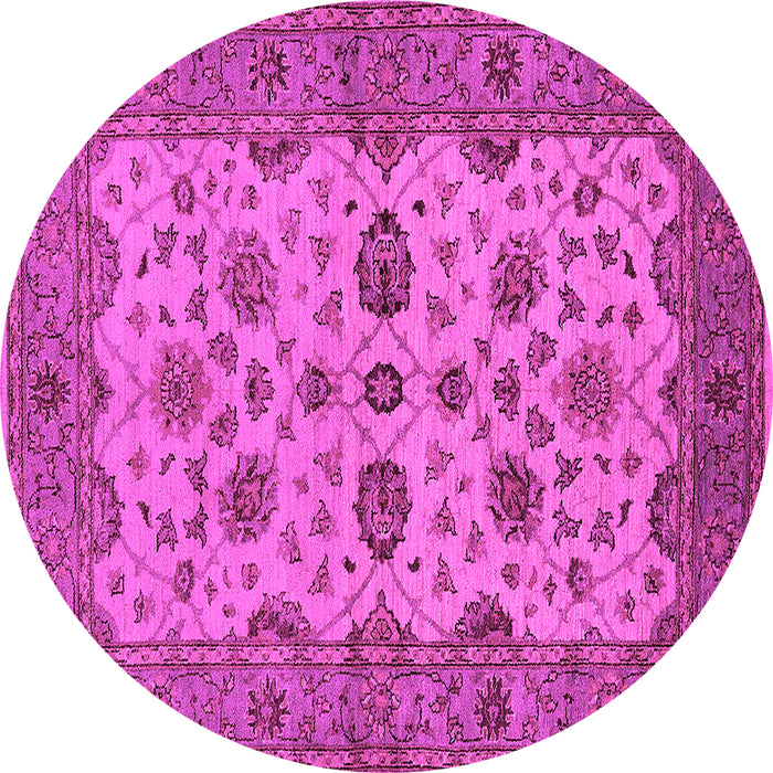 Round Oriental Pink Traditional Rug, urb988pnk