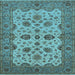 Square Oriental Light Blue Traditional Rug, urb988lblu