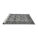 Sideview of Machine Washable Oriental Gray Traditional Rug, wshurb988gry