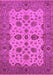 Machine Washable Oriental Pink Traditional Rug, wshurb988pnk