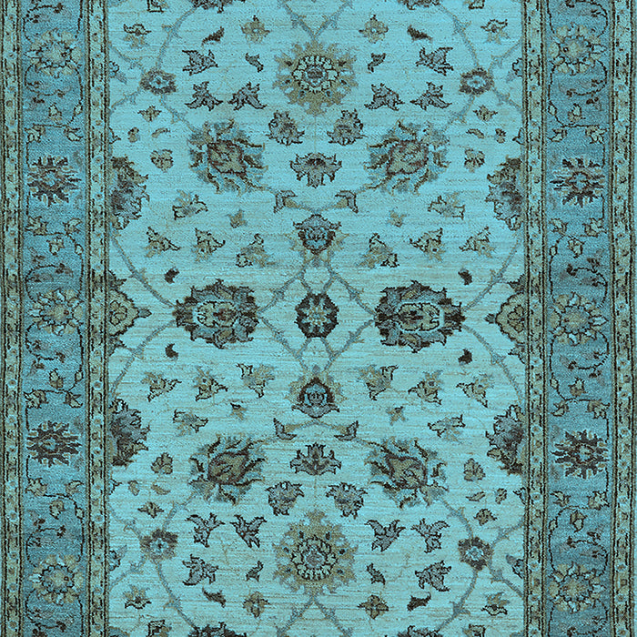 Oriental Light Blue Traditional Rug, urb988lblu