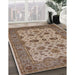 Machine Washable Industrial Modern Sienna Brown Rug in a Family Room, wshurb988