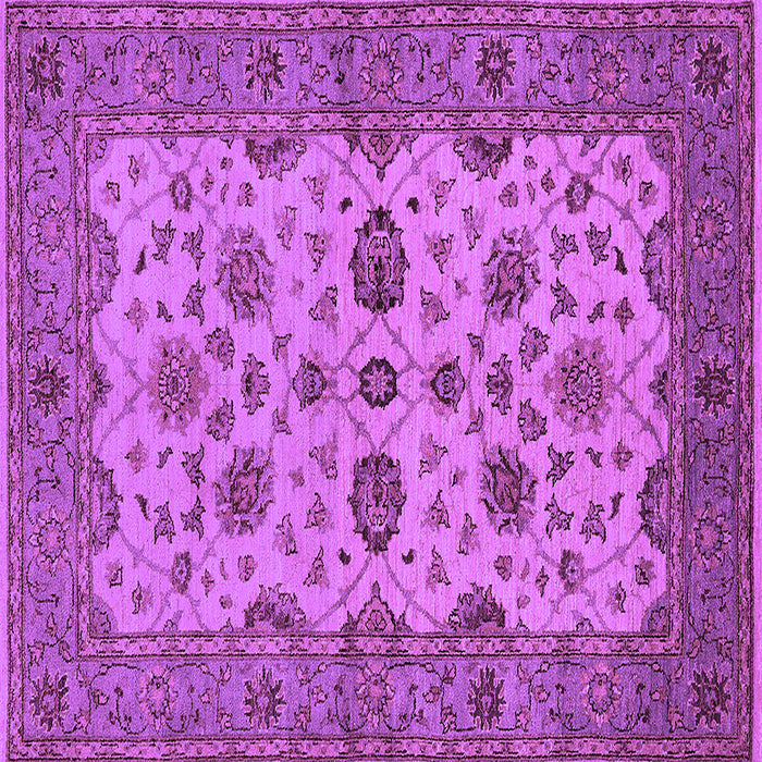 Square Oriental Purple Traditional Rug, urb988pur