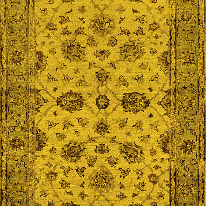 Oriental Yellow Traditional Rug, urb988yw