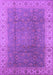 Machine Washable Oriental Purple Traditional Area Rugs, wshurb989pur