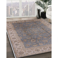 Mid-Century Modern Puce Purple Oriental Rug, urb989