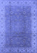 Machine Washable Oriental Blue Traditional Rug, wshurb989blu