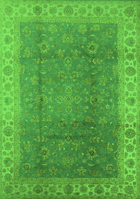 Oriental Green Traditional Rug, urb989grn