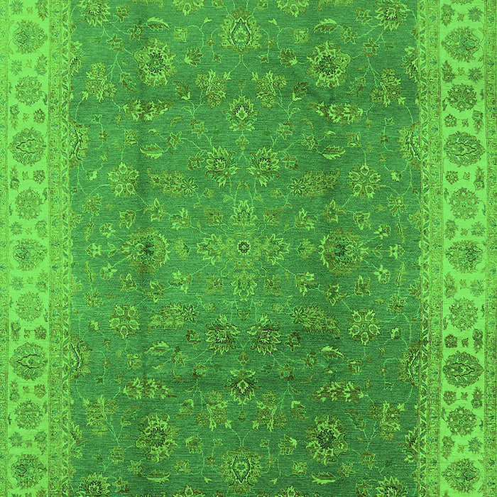 Oriental Green Traditional Rug, urb989grn