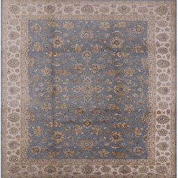 Square Mid-Century Modern Puce Purple Oriental Rug, urb989