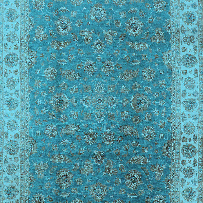 Oriental Light Blue Traditional Rug, urb989lblu