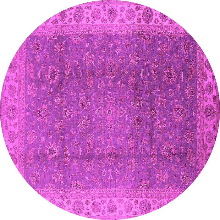 Round Oriental Pink Traditional Rug, urb989pnk