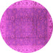 Round Oriental Pink Traditional Rug, urb989pnk