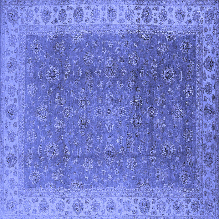 Square Oriental Blue Traditional Rug, urb989blu