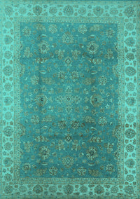 Oriental Turquoise Traditional Rug, urb989turq