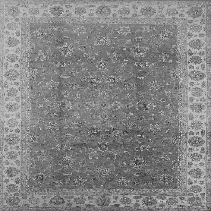 Square Machine Washable Oriental Gray Traditional Rug, wshurb989gry