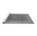 Sideview of Machine Washable Oriental Gray Traditional Rug, wshurb989gry