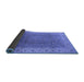 Sideview of Oriental Blue Traditional Rug, urb989blu
