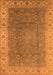 Machine Washable Oriental Orange Traditional Area Rugs, wshurb989org