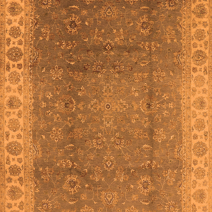 Machine Washable Oriental Orange Traditional Area Rugs, wshurb989org