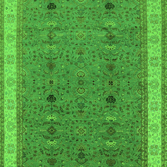 Oriental Green Traditional Rug, urb990grn