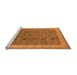 Sideview of Machine Washable Oriental Orange Traditional Area Rugs, wshurb990org