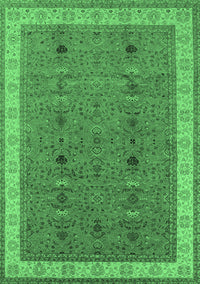 Oriental Emerald Green Traditional Rug, urb990emgrn