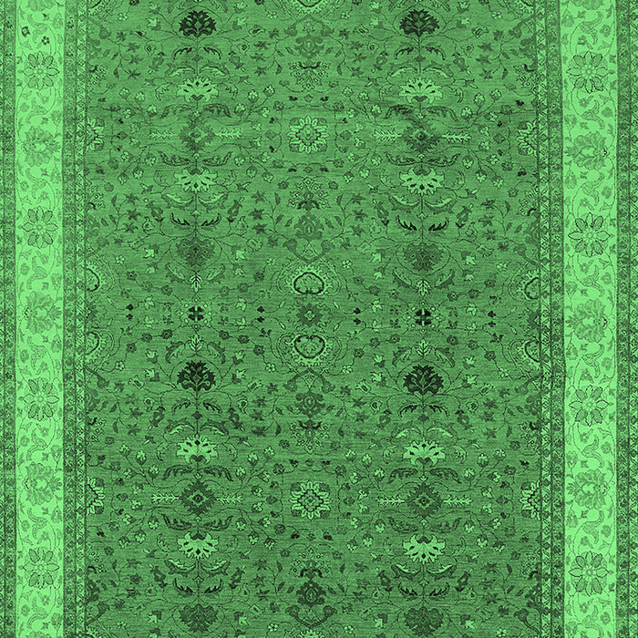 Oriental Emerald Green Traditional Rug, urb990emgrn